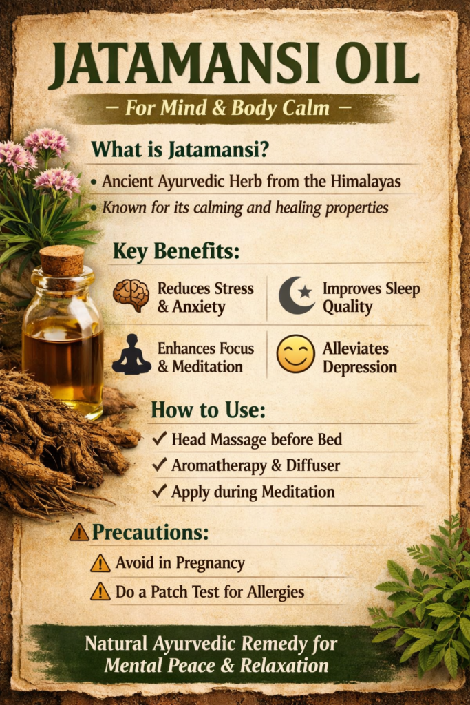 Benifits of Jatamansi